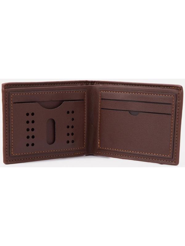 Портмоне без застёжки, для купюр, для карт, цвет коричневый
