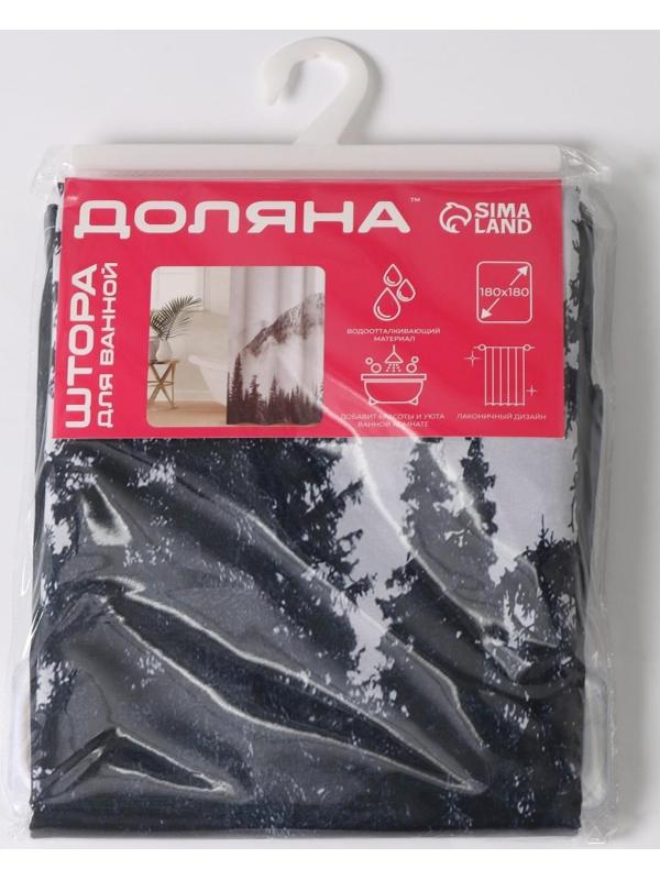 Штора для ванны Доляна «Сумерки», с люверсами, 180×180 см, полиэстер