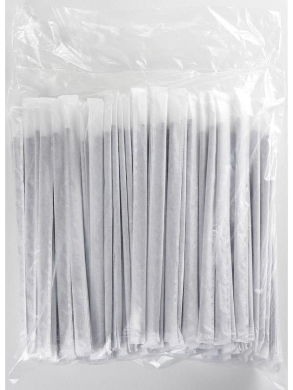 Трубочка одноразовая для коктейля, в индивидуальной упаковке, прямая, 0,5×21 см, цвет чёрный