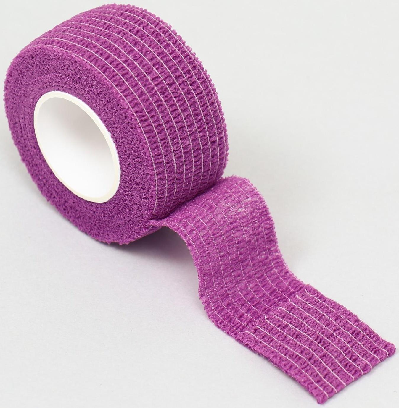 Бинт самофиксирующийся, 2,5 см х 4,5 м, фиолетовый