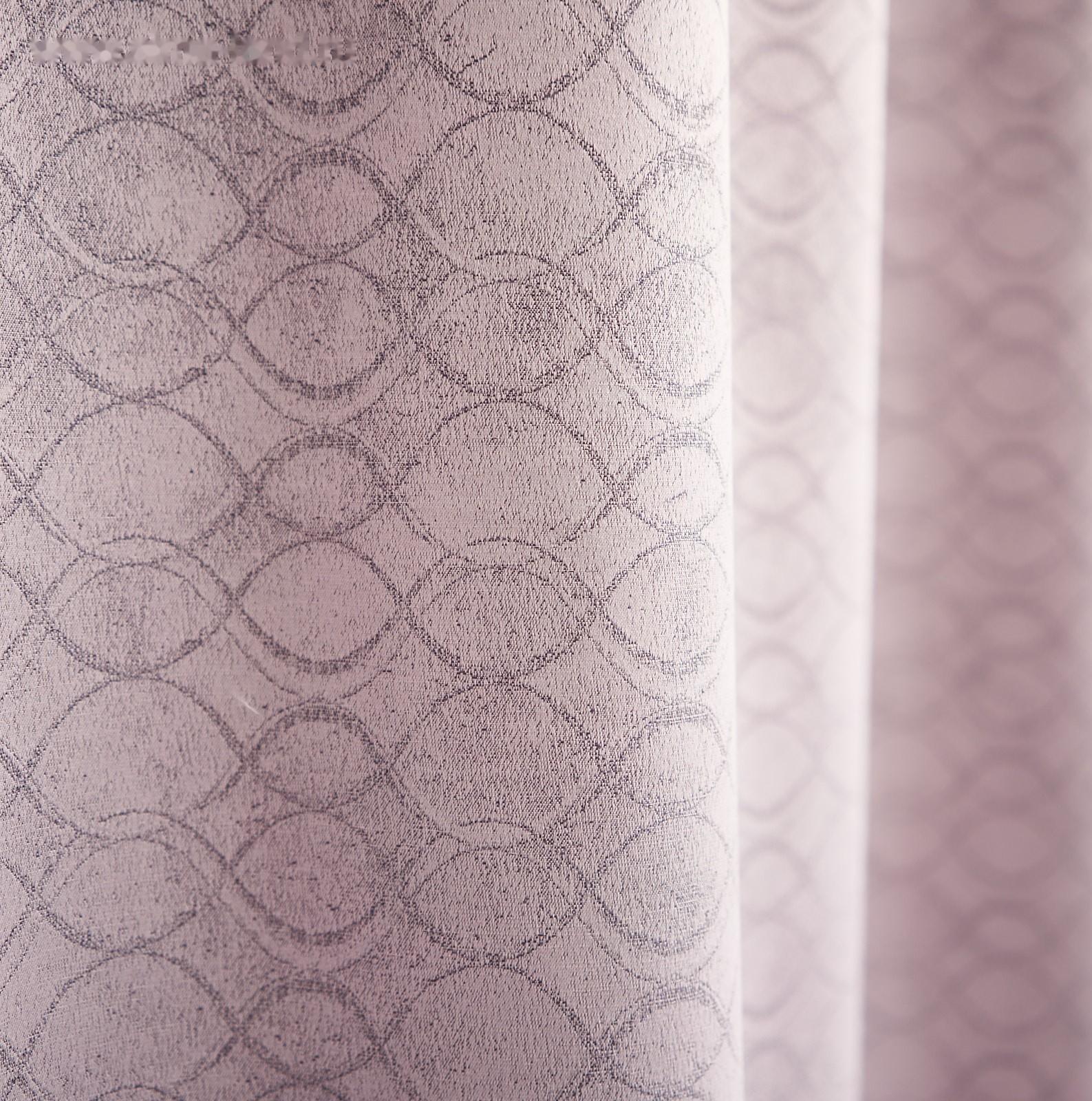 Штора портьерная жаккард Инфини 135х260см, розовый, пэ 100%