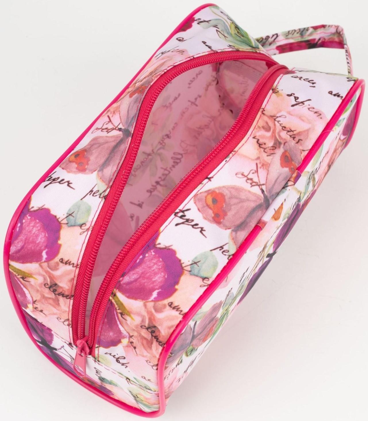 Косметичка на молнии, цвет розовый