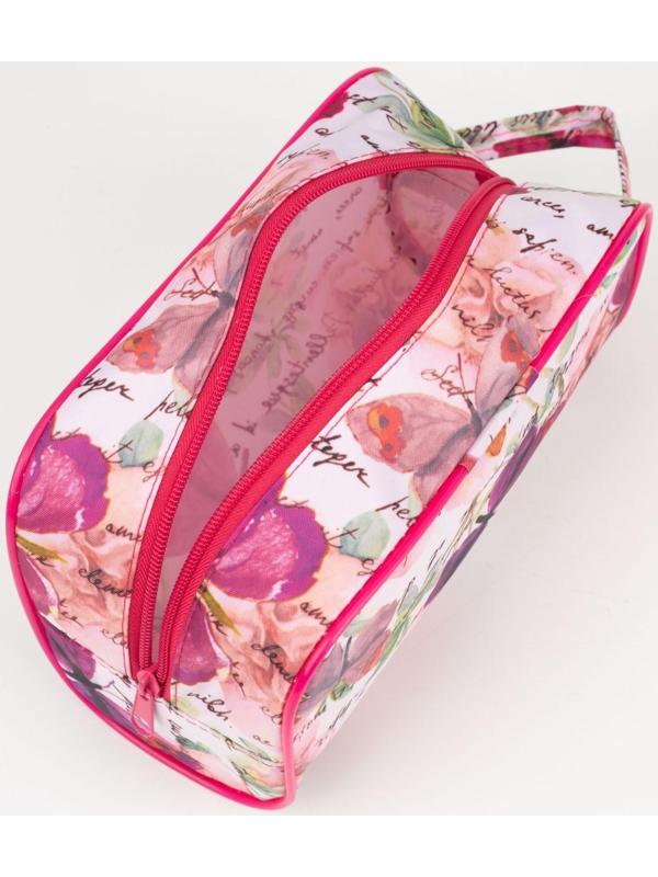 Косметичка на молнии, цвет розовый