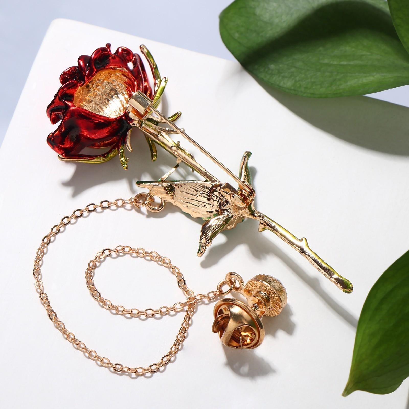 Брошь со значком на цепочке 