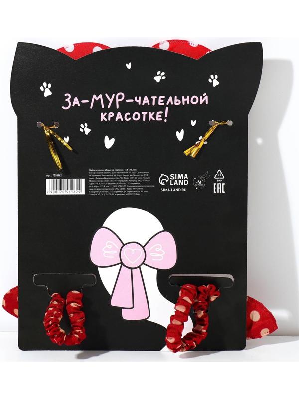 Набор резинки и ободок на подложке 