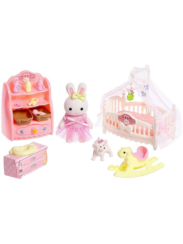 Игровой набор «Зайчик: детская комната» с набором мебели, питомцем и аксессуарами