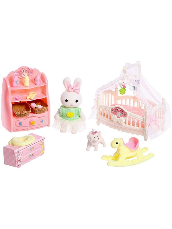 Игровой набор «Зайчик: детская комната» с набором мебели, питомцем и аксессуарами