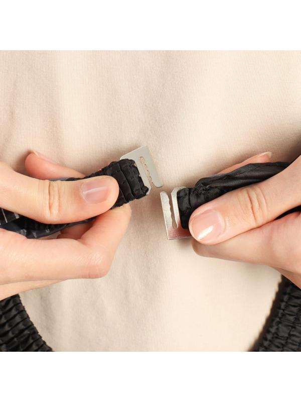 Пеньюар парикмахерский, с крючком, цвет чёрный/жёлтый