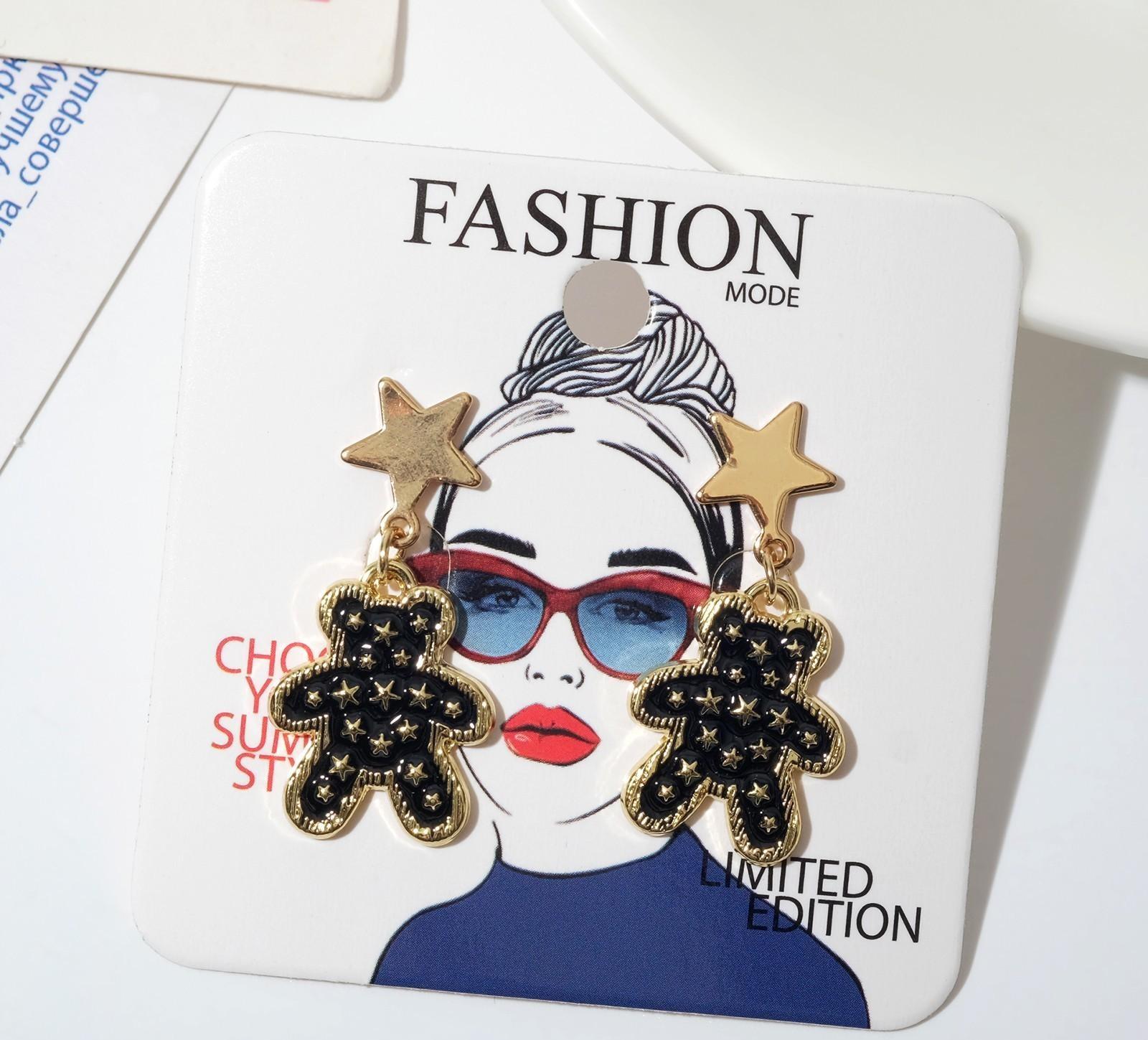 Серьги эмаль 