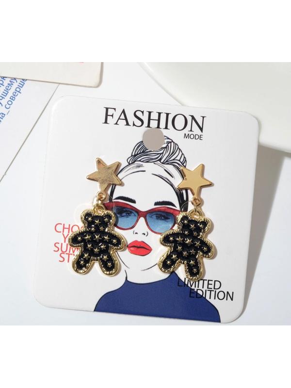 Серьги эмаль 