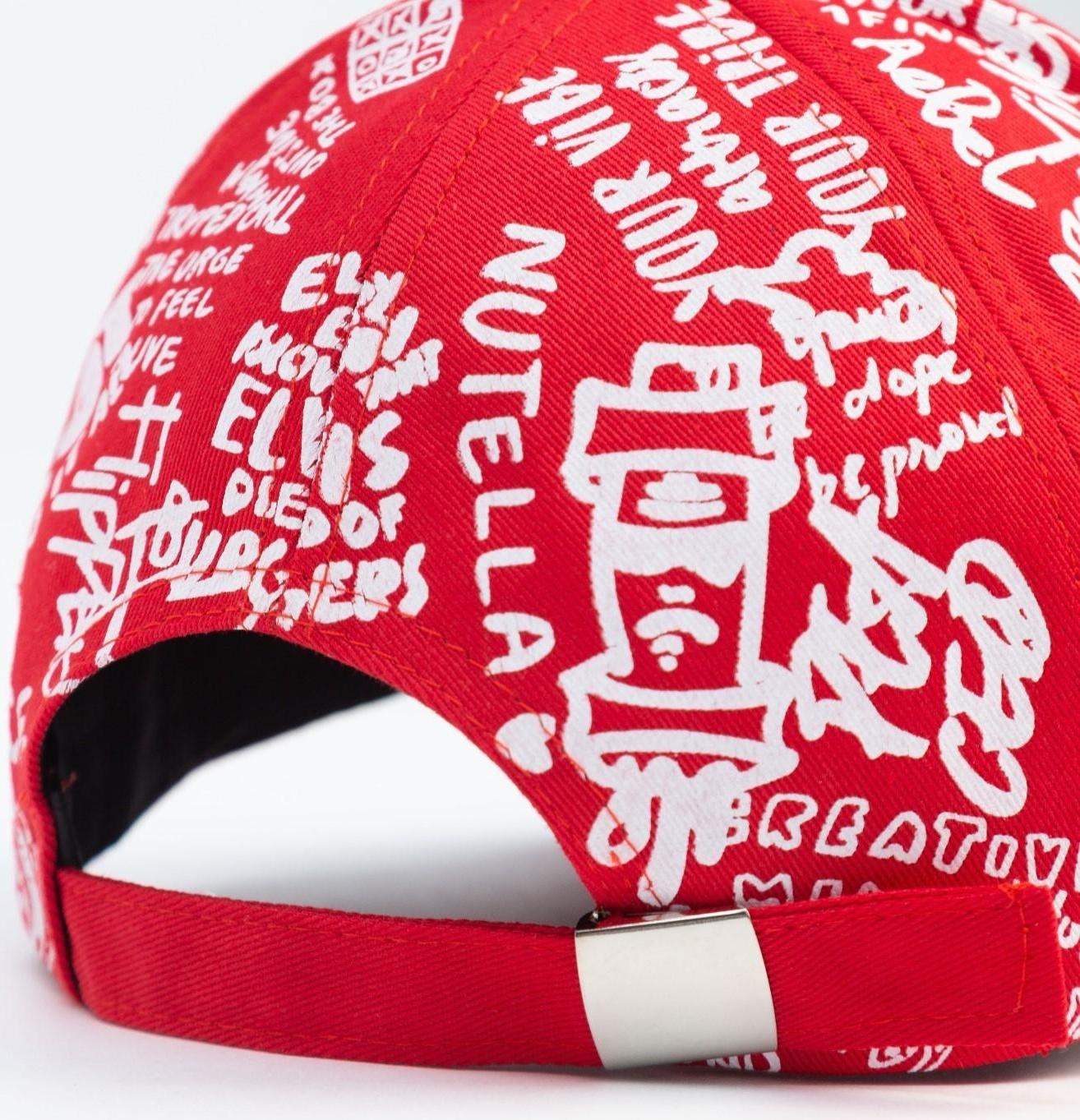 Кепка MINAKU с надписями, цвет красный, р-р 58