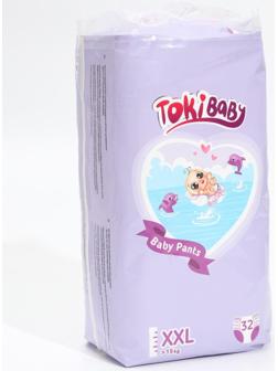 Подгузники-трусики детские TokiBABY размер XXL, 32шт