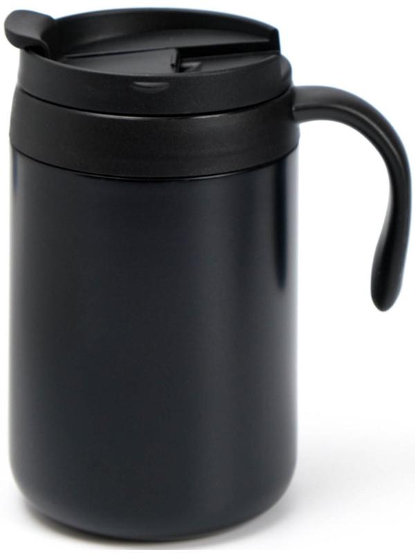 Термокружка, серия: Hot&Сool, 450 мл, сохраняет тепло 12 часов, 13 х 16 см, черная