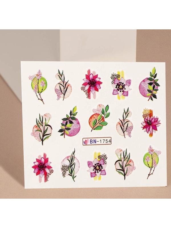 Слайдер - дизайн для ногтей «Японская сакура», фасовка 6 шт