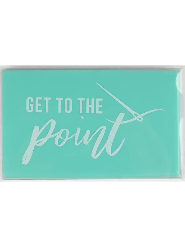 Игольница магнитная, 11 × 6,5 см, надпись МИКС, цвет бирюзовый