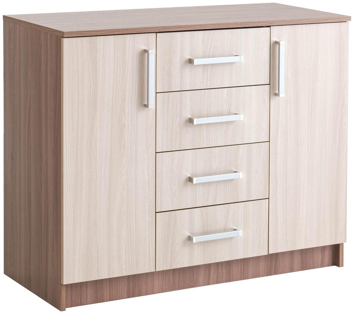 Комод Аура, 820х1000х440, ясень шимо тёмный/светлый