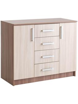 Комод Аура, 820х1000х440, ясень шимо тёмный/светлый