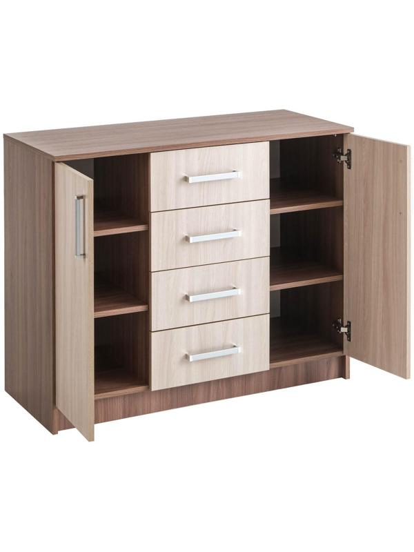 Комод Аура, 820х1000х440, ясень шимо тёмный/светлый