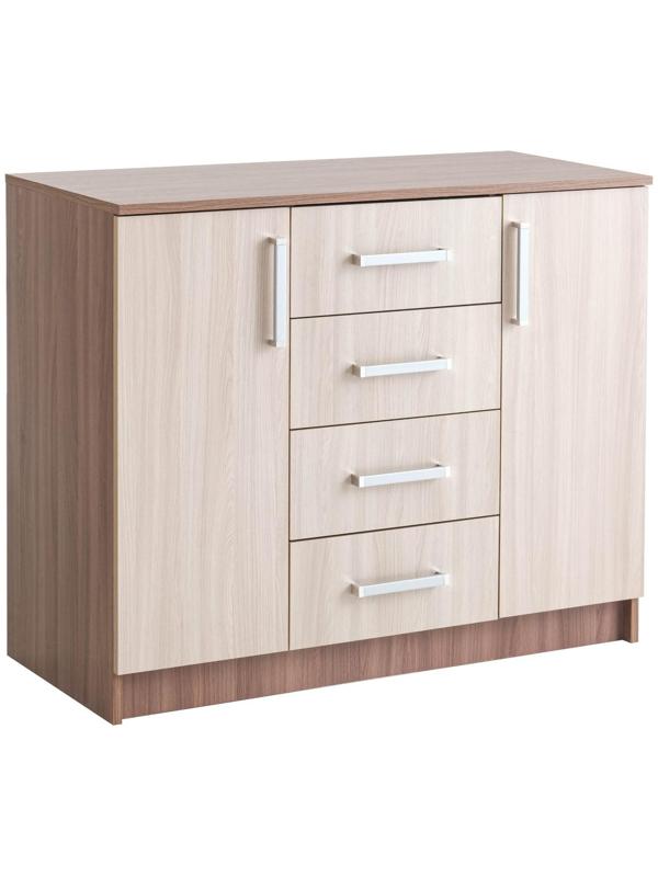 Комод Аура, 820х1000х440, ясень шимо тёмный/светлый