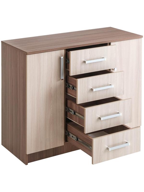 Комод Аура, 820х1000х440, ясень шимо тёмный/светлый