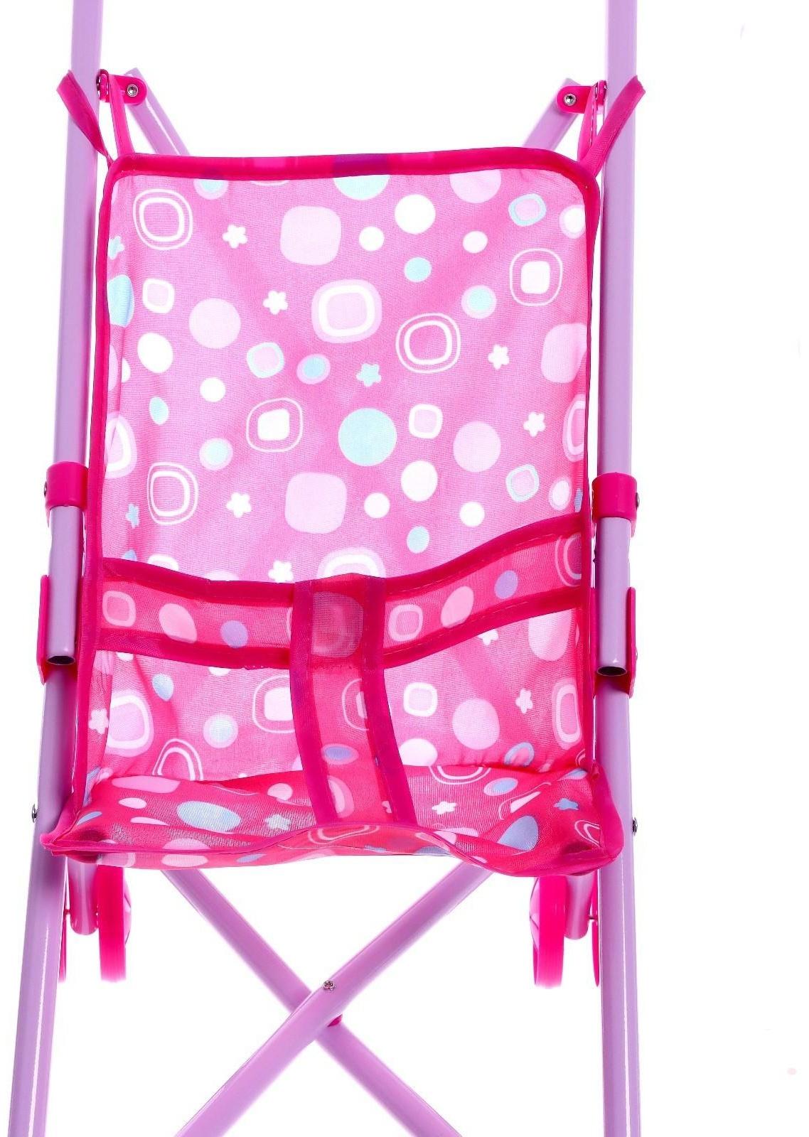 Коляска для кукол, металлический каркас, летняя