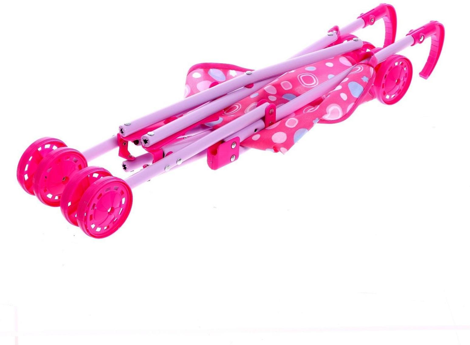 Коляска для кукол, металлический каркас, летняя