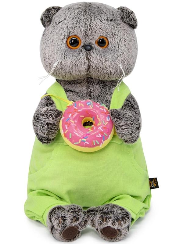 Мягкая игрушка «Басик с пончиком», 25 см