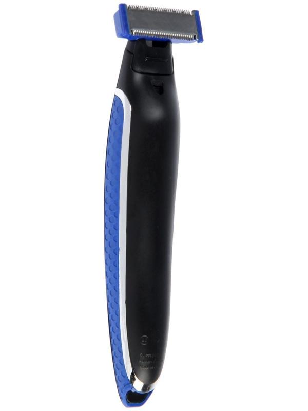 Триммер для волос LuazON LTRI-05, для усов/бороды, 3 насадки, от USB, синий