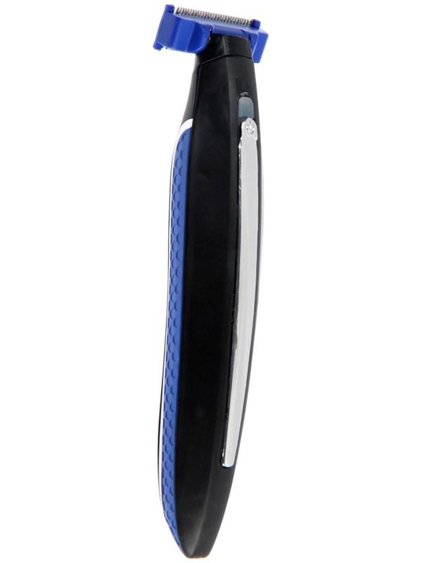 Триммер для волос LuazON LTRI-05, для усов/бороды, 3 насадки, от USB, синий