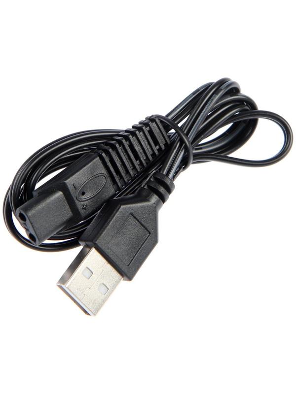 Триммер для волос LuazON LTRI-05, для усов/бороды, 3 насадки, от USB, синий