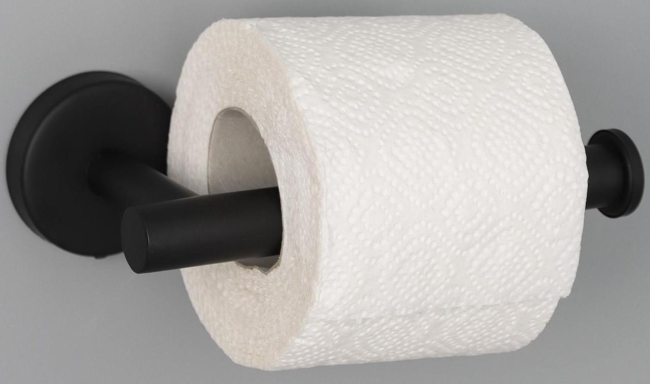 Держатель для туалетной бумаги, 16,2×2,5×9,5 см, нержавеющая сталь, цвет чёрный