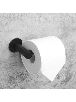 Держатель для туалетной бумаги, 16,2×2,5×9,5 см, нержавеющая сталь, цвет чёрный