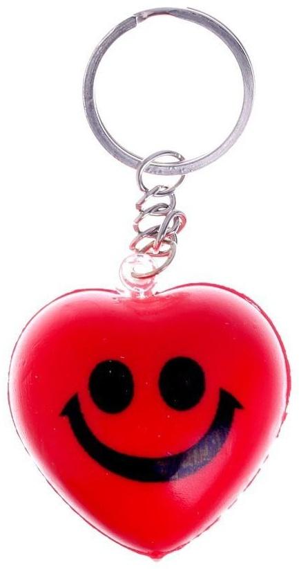 Мялка-сквиши «Сердечко» на брелоке, цвета МИКС
