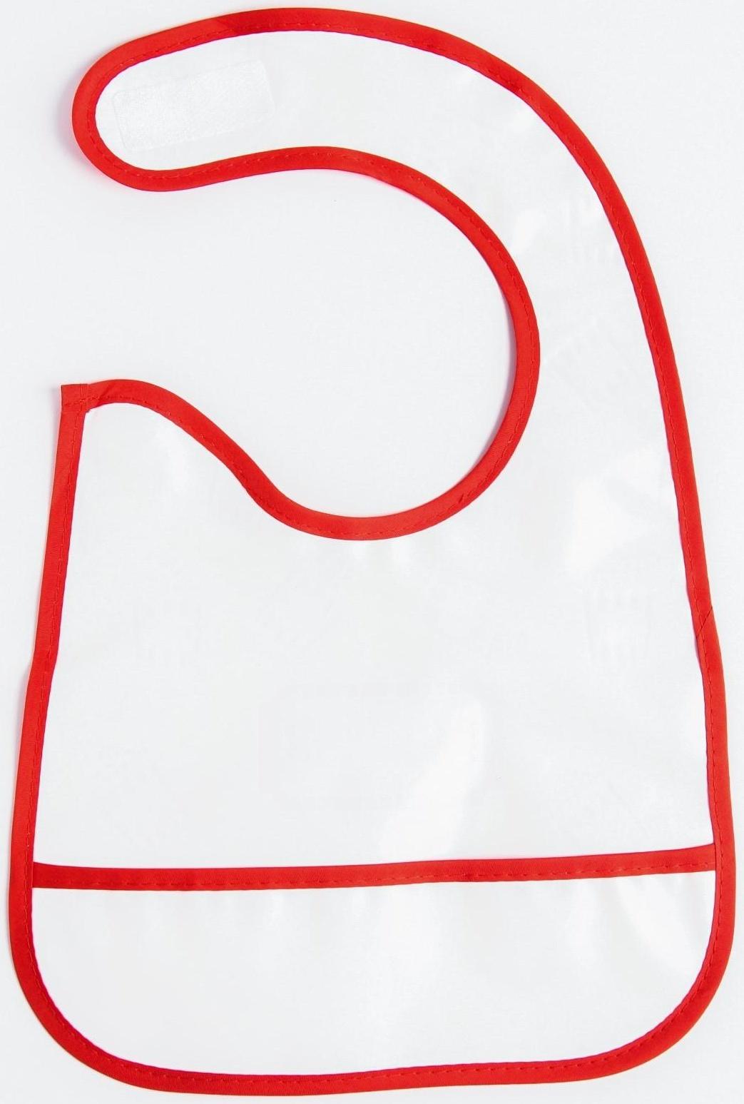 Нагрудник для кормления «Chill baby» непромокаемый на липучке, с карманом