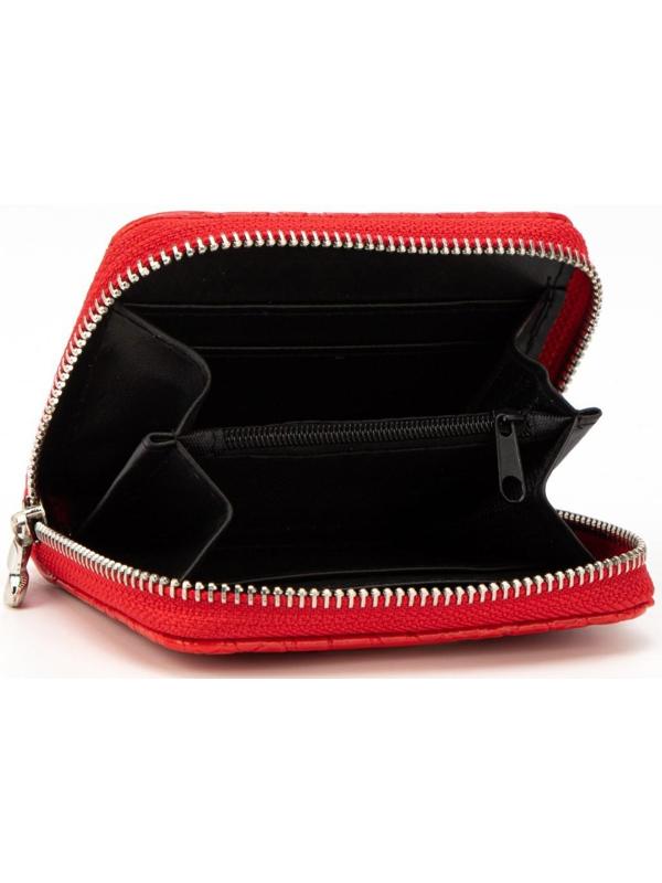 Кошелёк на молнии, цвет красный
