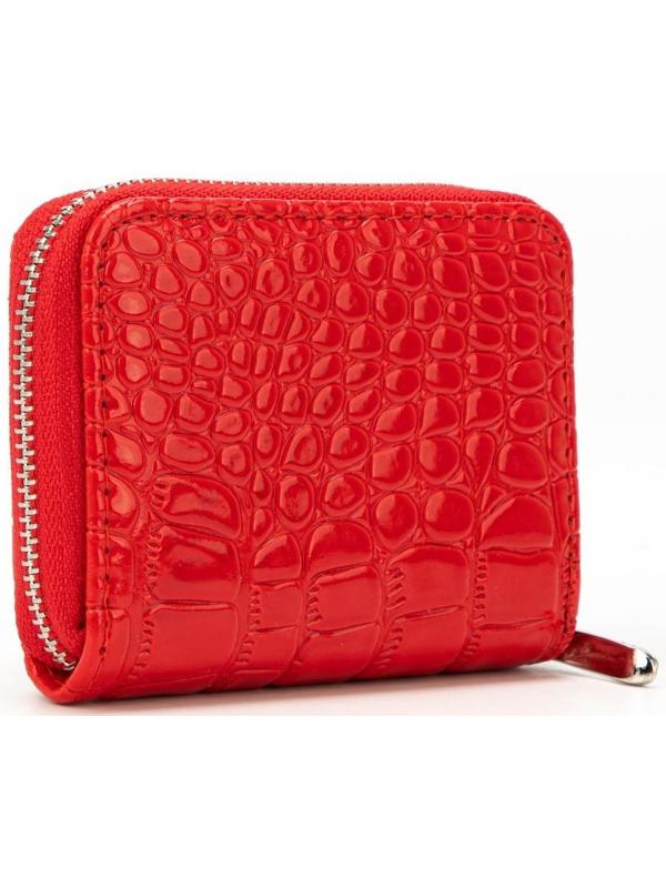 Кошелёк на молнии, цвет красный