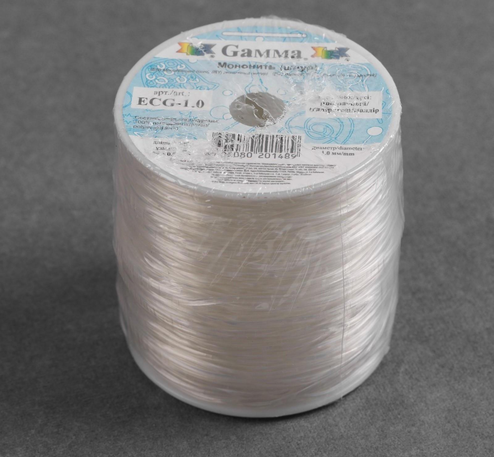 Шнур силиконовый, d = 1 мм, 50 м, цвет прозрачный, ECG-1.0