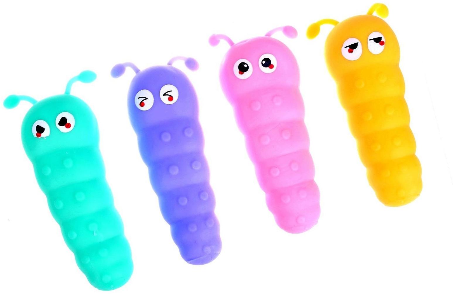 Мялка «Гусеница», цвета МИКС