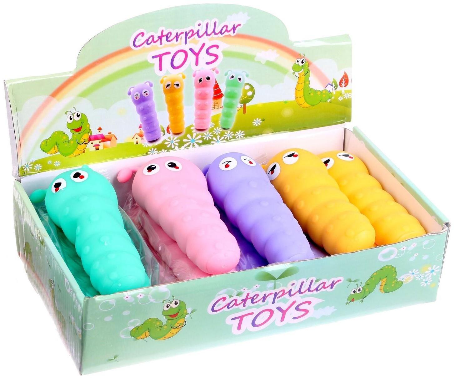 Мялка «Гусеница», цвета МИКС