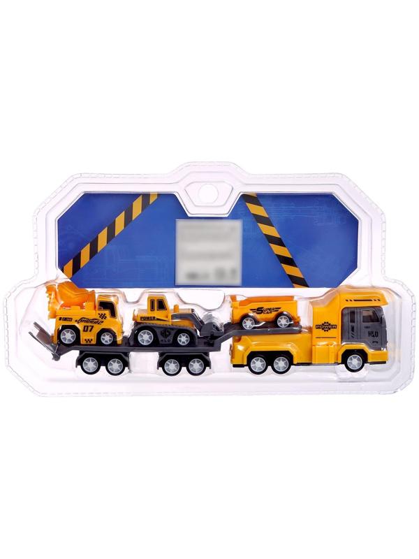 Грузовик инерционный «Автовоз. Большая стройка», с 2 машинками