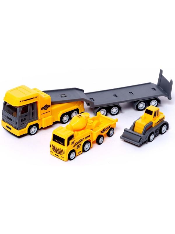 Грузовик инерционный «Автовоз. Большая стройка», с 2 машинками