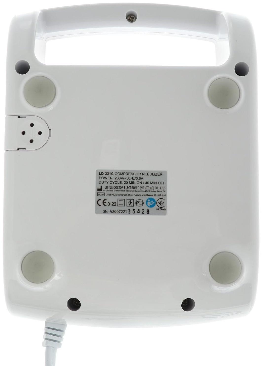 Ингалятор Little Doctor LD-221С, 60 Вт, компрессорный, 3 распылителя, 10 мл, 0.3-0.5 мл/мин