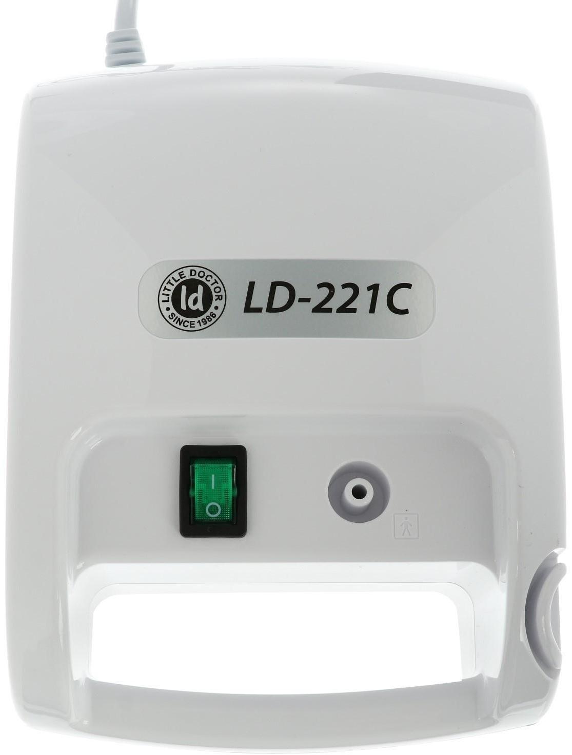 Ингалятор Little Doctor LD-221С, 60 Вт, компрессорный, 3 распылителя, 10 мл, 0.3-0.5 мл/мин