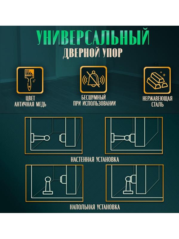 Упор дверной магнитный LOCKLAND, цвет AC