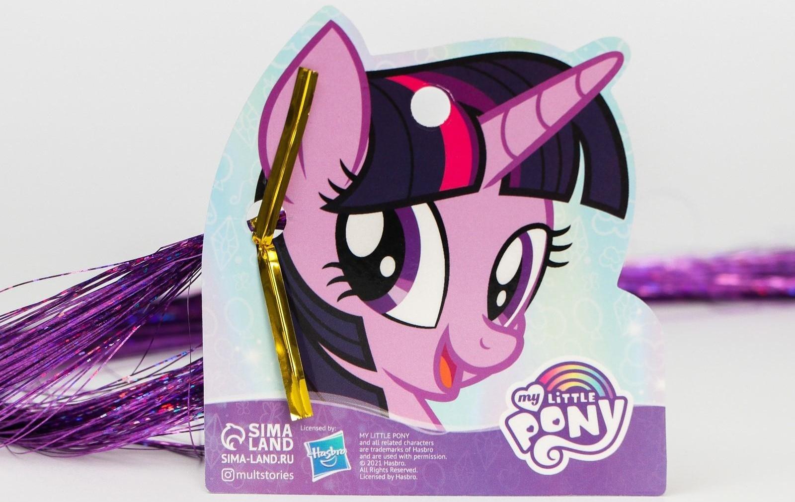 Прядь для волос блестящая фиолетовая 