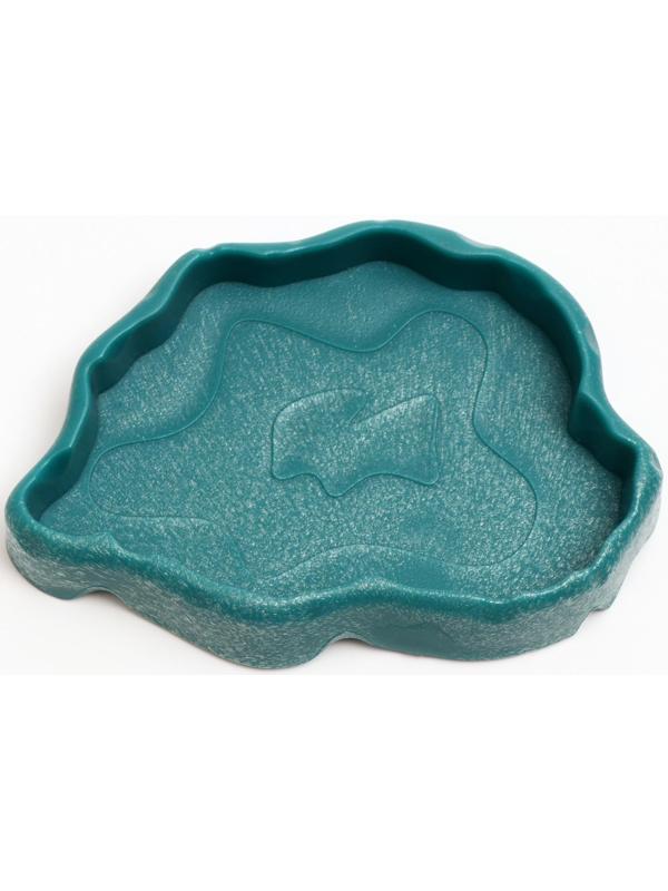 Кормушка для террариума, 12 х 8,5 х 2 см, бирюзовая