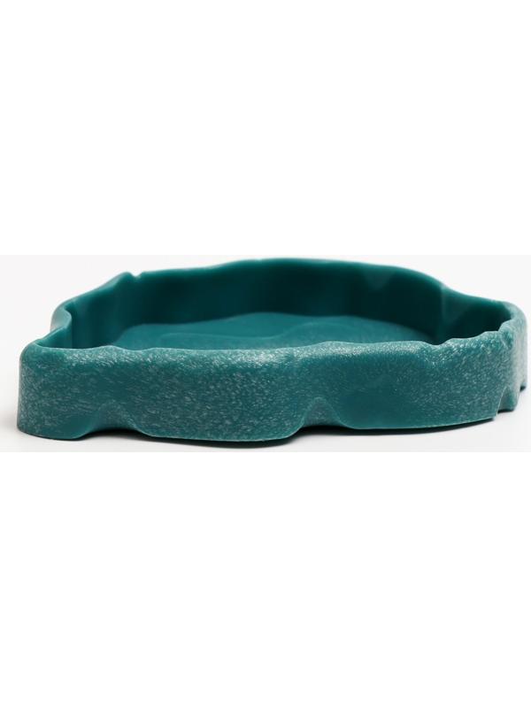 Кормушка для террариума, 12 х 8,5 х 2 см, бирюзовая