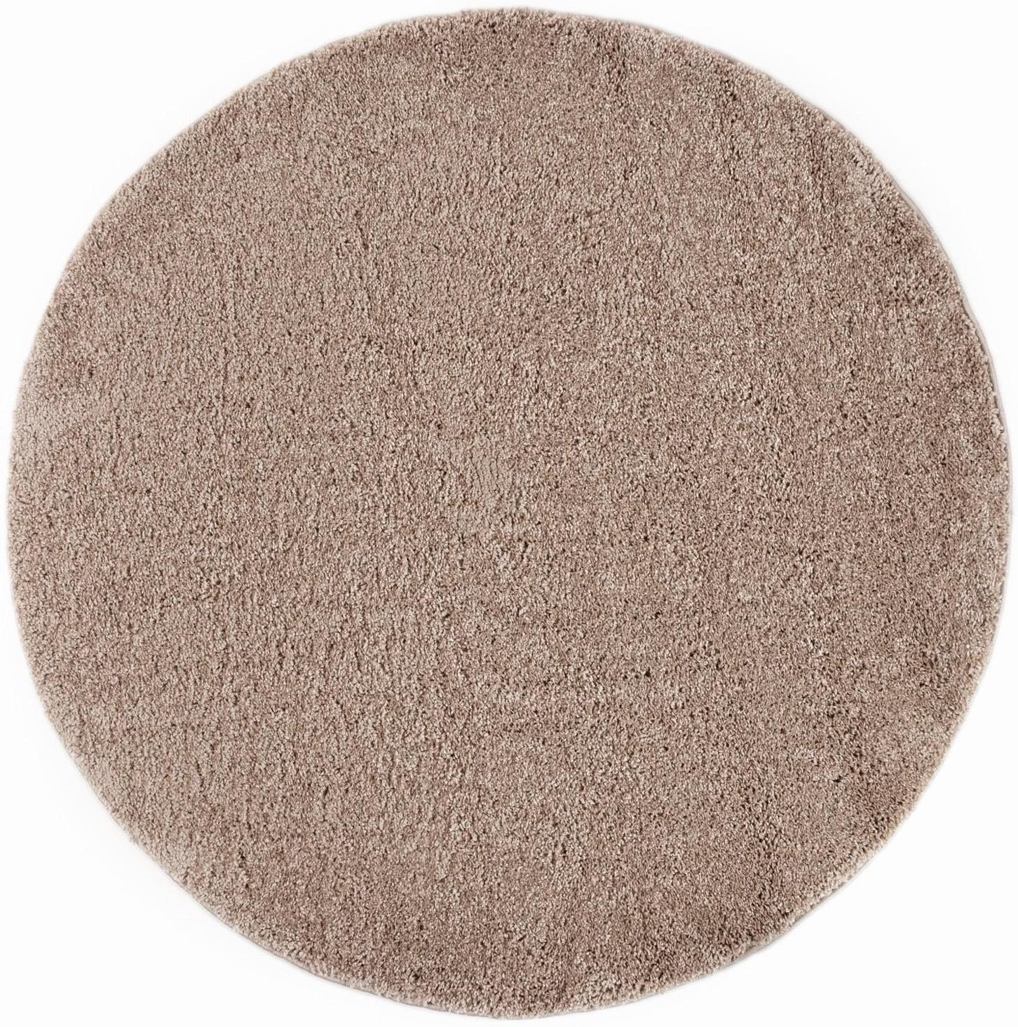 Ковер Шегги круглый 80х80 см, ПП 100%, джут