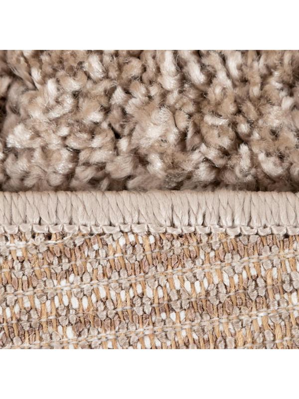 Ковер Шегги круглый 80х80 см, ПП 100%, джут