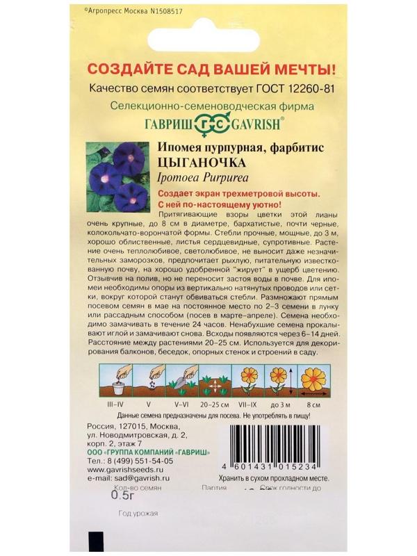 Семена цветов Ипомея 